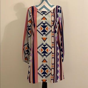 NWT long sleeve Aztec print dress